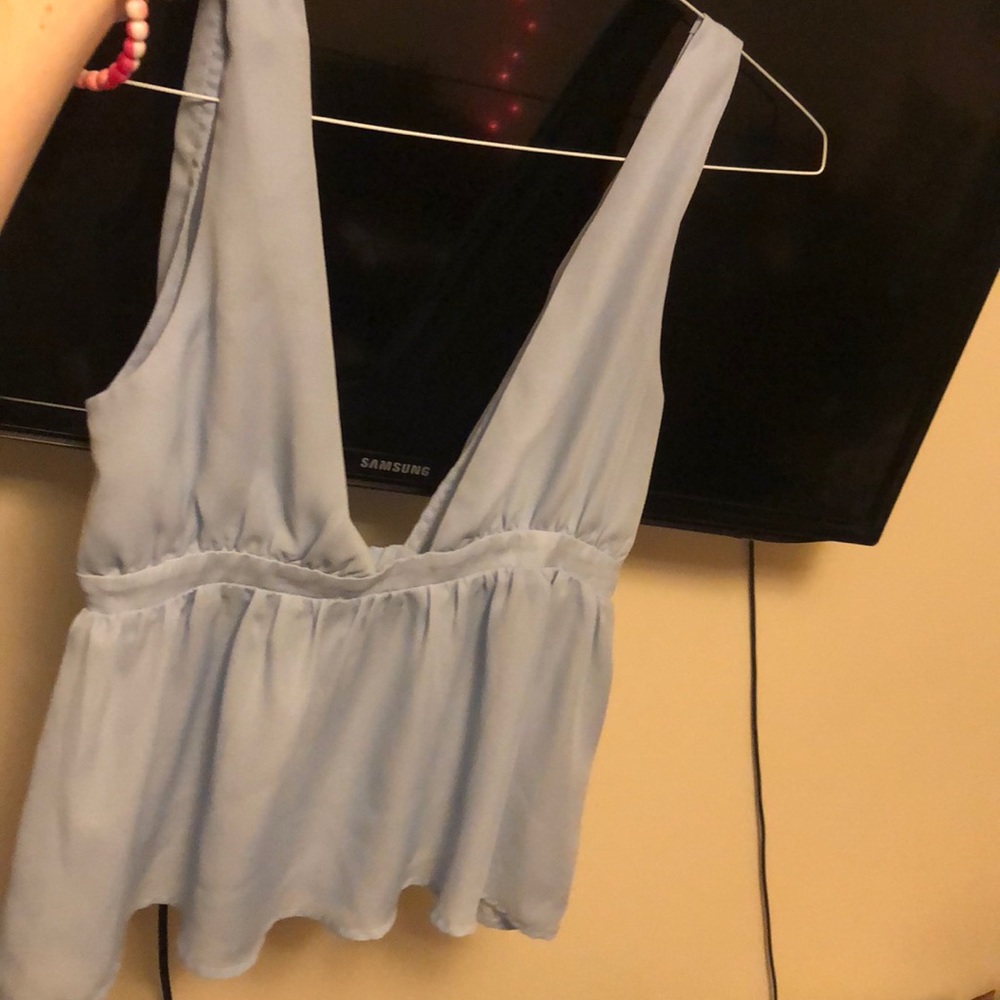 Tobi going out top chiffon size medium blue
